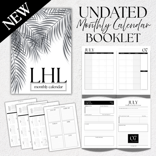 Monthly Calendar Booklets | A5