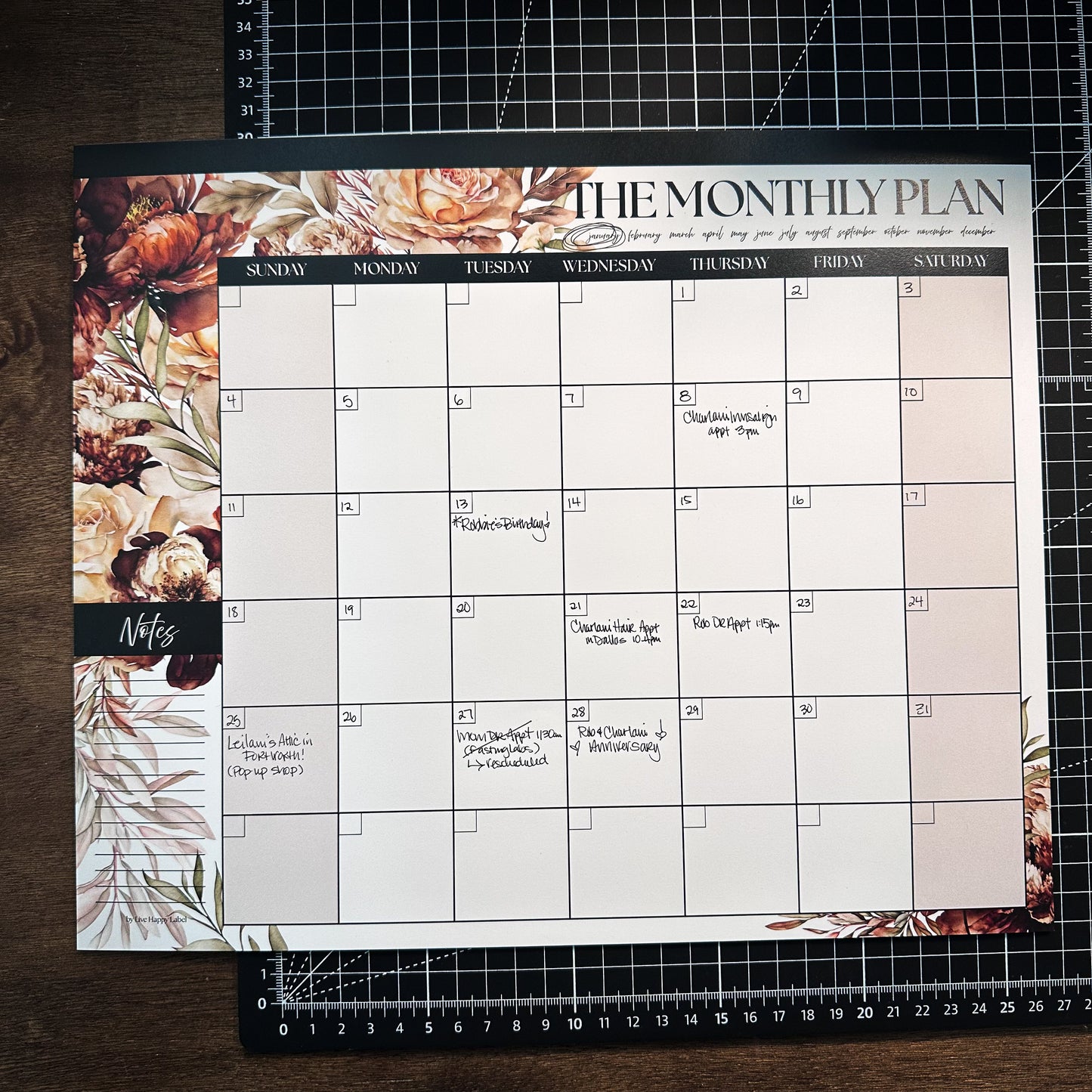 The Monthly Plan – Oversized Monthly Wall, Desk & Fridge Calendar | Lana Collection