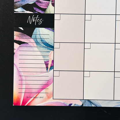 The Monthly Plan – Oversized Monthly Wall, Desk & Fridge Calendar | Midnight Blooms