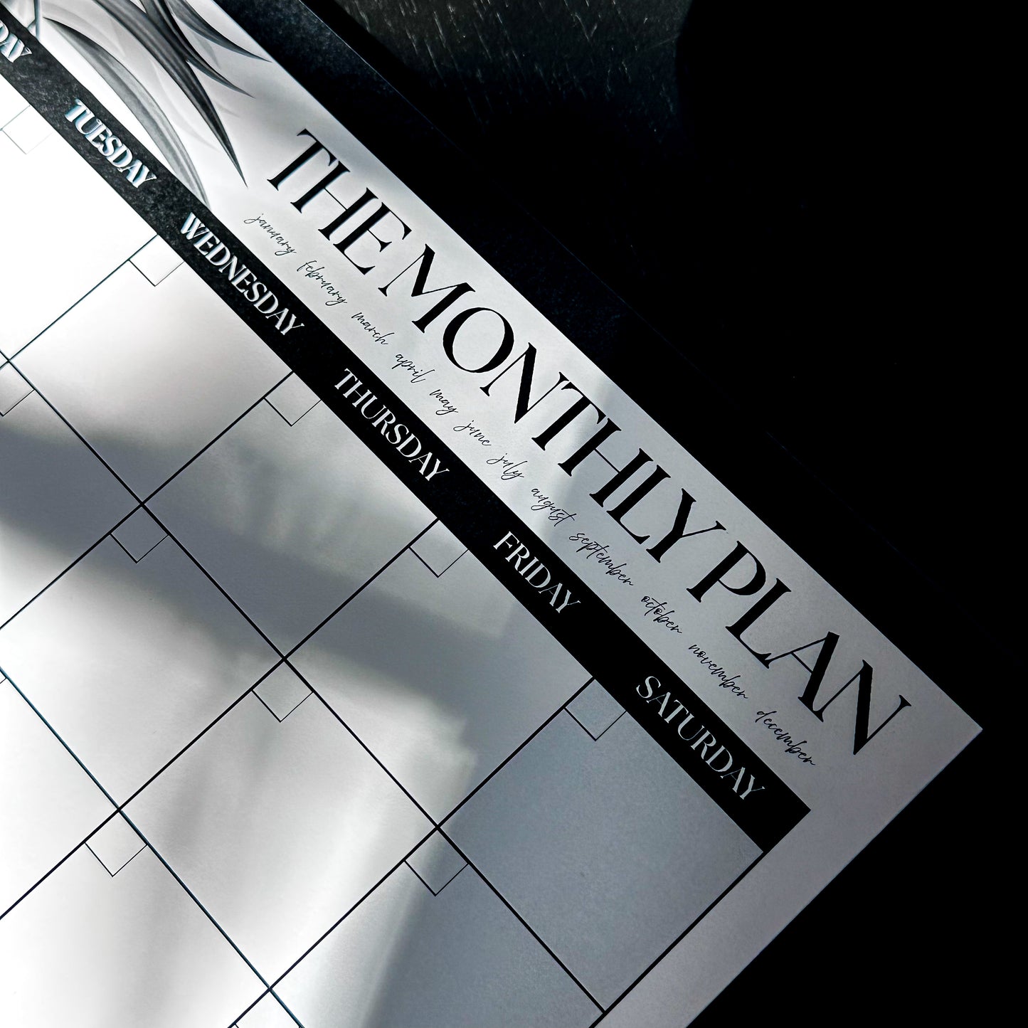 The Monthly Plan – Oversized Monthly Wall, Desk & Fridge Calendar | Tropical Palm