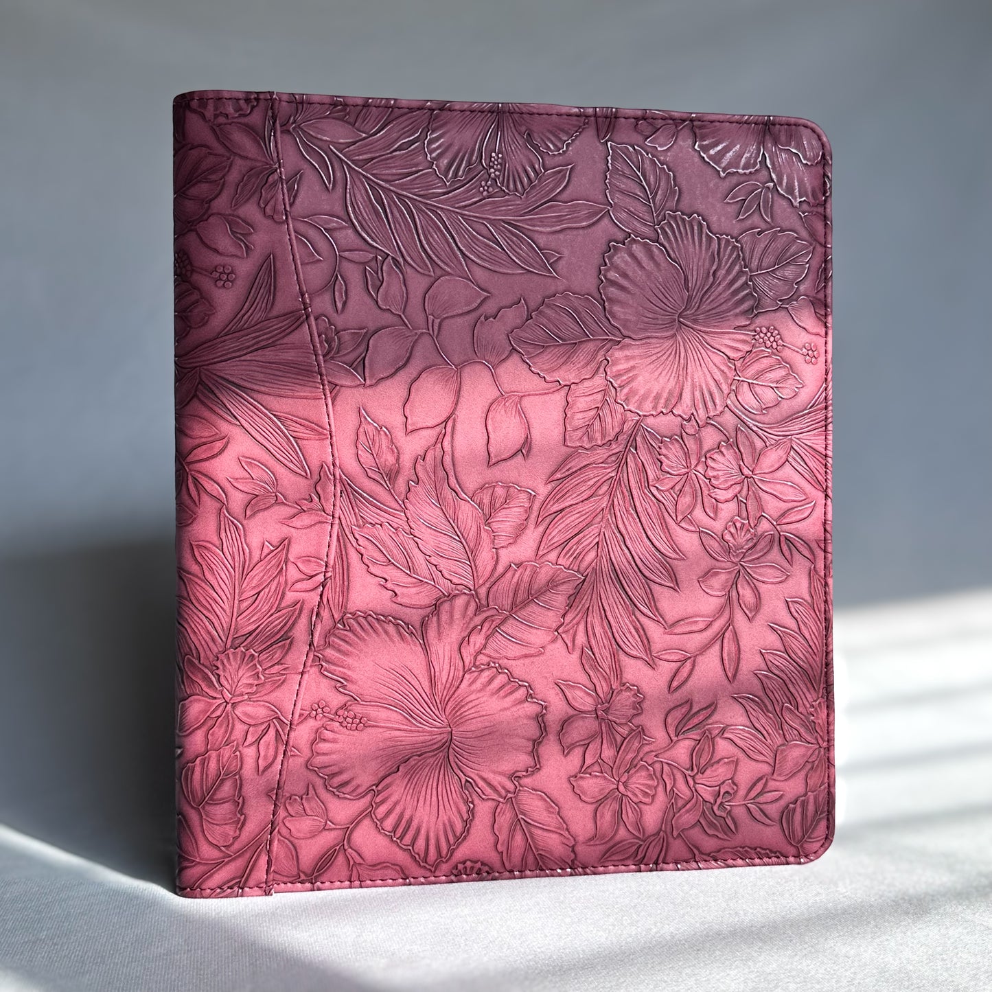 Rose Pink "Tropical Blooms" Notepad Clipfolio | for 8.5 x 11" Notepad