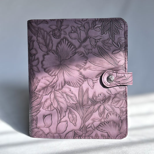 Lani Purple "Tropical Bloom" Planner Binder | A5, 6-ring