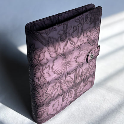 Lani Purple "Tropical Bloom" Planner Binder | A5, 6-ring