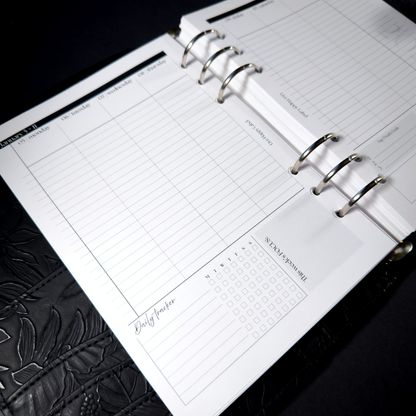 2026 Weekly Planner Inserts ~ Time Blocking Format ~ Dated | A5, 6-ring Punch