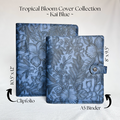 Kai Blue "Tropical Bloom" Planner Binder | A5, 6-ring