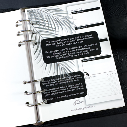 2026 Weekly Planner Inserts ~ Horizontal Layout ~ Dated | A5, 6-ring Punch