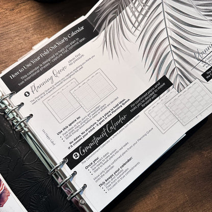 2026 Fold-Out Yearly Calendar | A5, 6-ring
