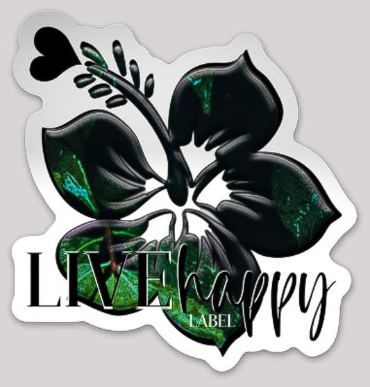 Hibiscus Sticker Green